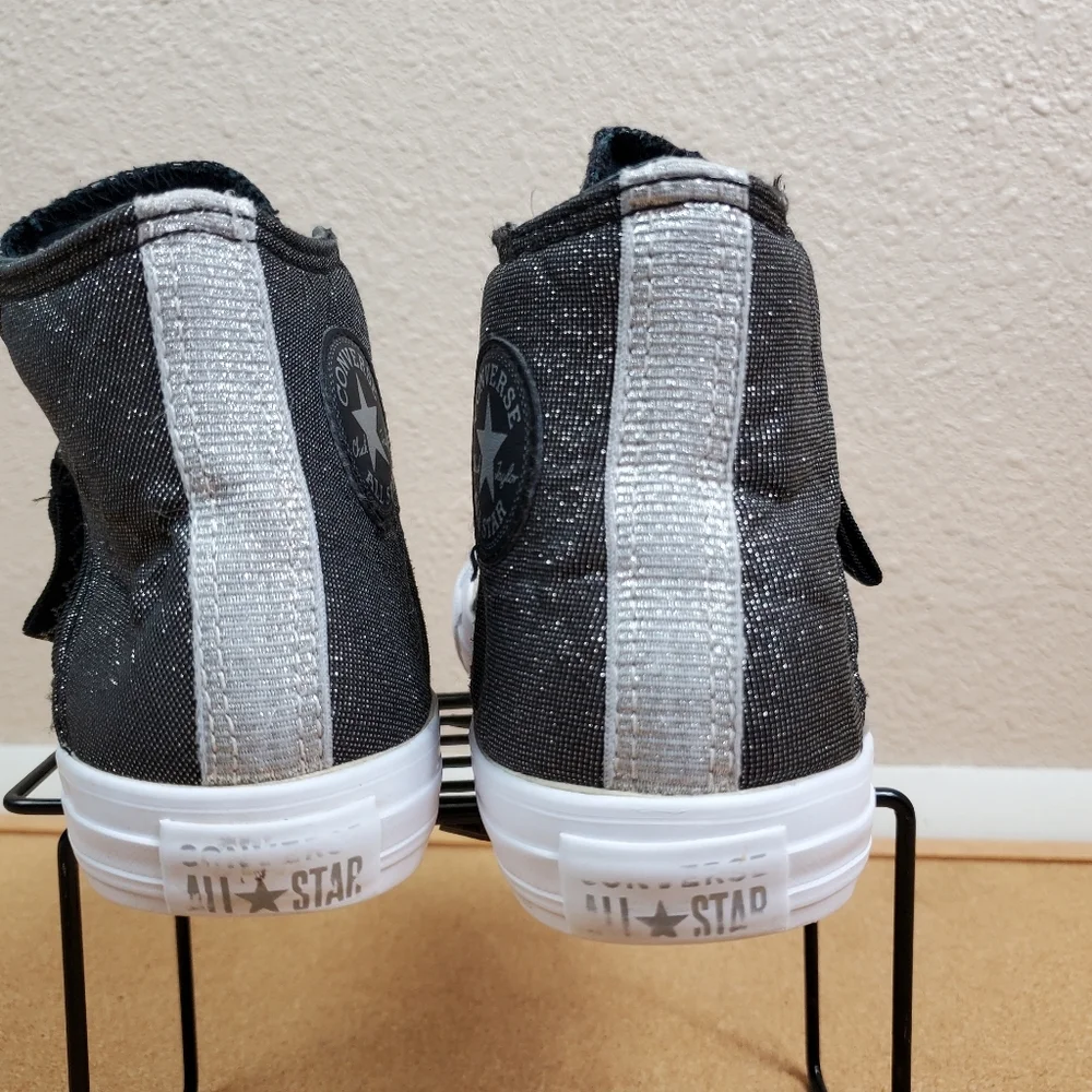 CONVERSE ALL STAR Metallic Silver Black Chuck Tayl